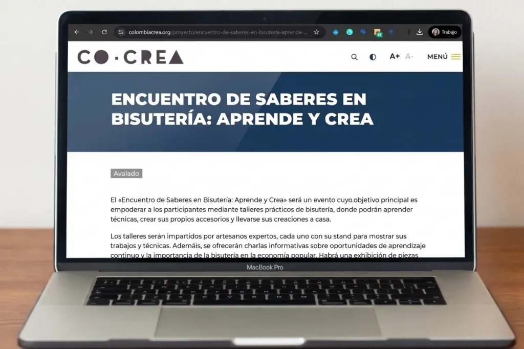 CoCrea: el valioso mecanismo de impacto que solo el 25% de proyectos en Bogotá logra ejecutar 3 Proyecto CC2024-573 avalado en página oficial CoCrea inversión impacto social Colombia